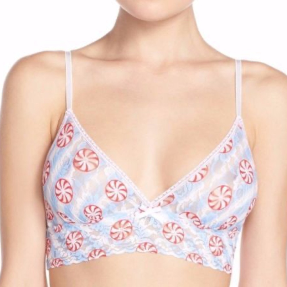 Hanky Panky Peppermint Patterned Bralette Size Medium